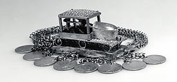 Arm Band: Car Motif with Pendants, Silver, Fon peoples