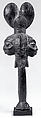 Sango Staff (Ose Sango): Janus, Wood, pigment, Yoruba peoples