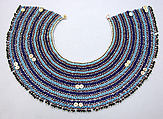 Collar (Ingqosha), Beads, fiber, buttons, leather, Xhosa or Mfengu or Nguni peoples