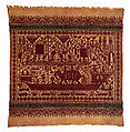 Ceremonial Textile (Tampan), Cotton, Pasisir people