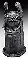 Head of an Oba, Ìgùn Ẹ́rọ̀nwwọ̀n (brass-casting guild) artists, Brass (cast), Edo peoples