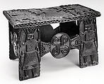 Stool: Oba with Mudfish Legs (Agba), Wood, metal tacks, Edo peoples