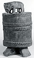 Vessel: Zoomorphic Lid, Wood, cowrie shells, Mambila peoples