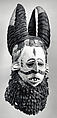Mmuo Helmet Mask, Wood, pigment, burlap, nut shells, thread, metal, Igbo peoples