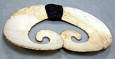 Nose Ornament (Bi Pane), Shell, resin, fiber, Asmat people