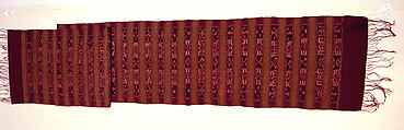 Shoulder Cloth, Silk, metal thread, Balinese