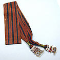 Sash, Cotton, glass beads, Philippines