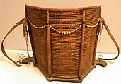 Baby Carrier, Fiber, wood, glass beads, teeth, Kenyah or Kayan peoples