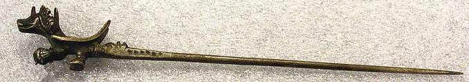 Lime Dipper or Pin, Silver (cast), Tiwanaku