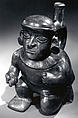 Warrior Bottle, Ceramic, Moche