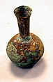 Miniature Bottle, Copper, silver gilt (?), Chimú or Chancay