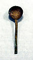 Hammered Silver Spoon, Silver (hammered), gilt, Peru; north coast (?)