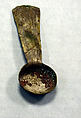 Hammered Silver Spoon, Silver (hammered), gilt, Peru; north coast (?)
