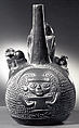Double Chambered Bottle, Ceramic, Chimú