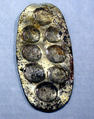 Hammered Silver Ornament with Repoussé Disks, Silver (hammered), gilt, Peru; north coast (?)