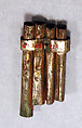 Hammered Silver Panpipe, Silver (hammered), gilt, Peru; north coast (?)