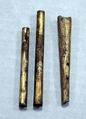 Hammered Silver Tube Ornament, Silver (hammered), gilt, Peru; north coast (?)
