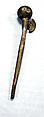 Hammered Silver Miniature Club, Silver (hammered), gilt, Peru; north coast (?)