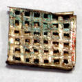 Hammered Silver Grid Ornament, Silver, gilt, Peru; north or central coast (?)