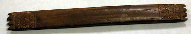 Wooden Weaving Tool, Wood, Peru; north or central coast (?)