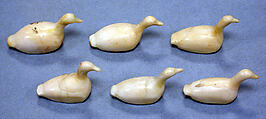 Six Small Ivory Ducks, Ivory, Inuit
