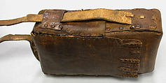 Prayer book with case (mahdar), Wäldä Maryam (African, Amhara or Tigrinya), Parchment (vellum), pigment (red, blue, ochre, and black), leather, wood, string