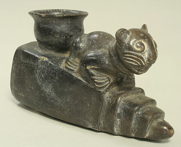 Blackware Paccha with Feline by an unrecorded maker, The Metropolitan Museum of Art