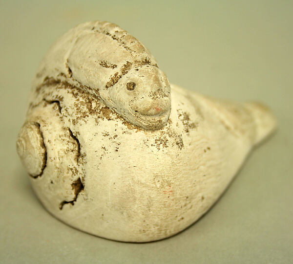 Shell Lime Container in the Shape of a Lizard by an unrecorded maker, The Metropolitan Museum of Art