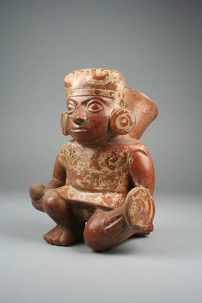 Stirrup Spout Bottle with Warrior by an unrecorded maker, The Metropolitan Museum of Art