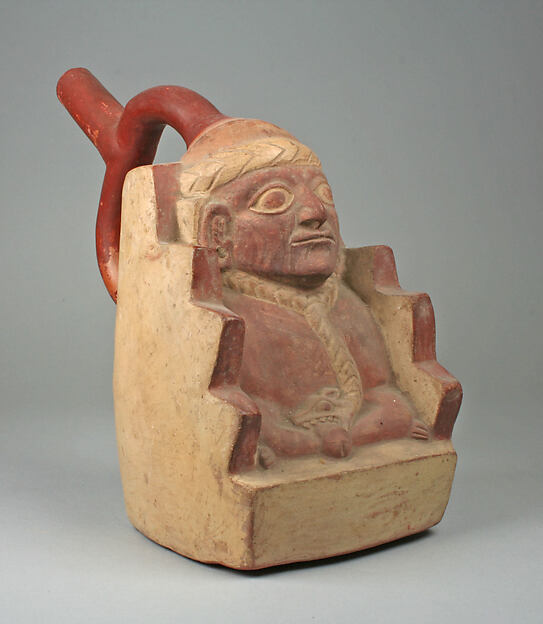 Stirrup Spout Bottle with Figure by an unrecorded maker, The Metropolitan Museum of Art