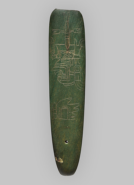 Modified celt-pendant with incised motifs