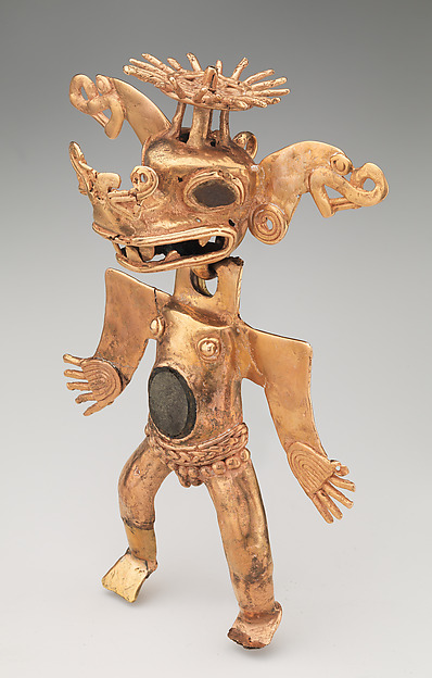 Crocodile-head figure pendant