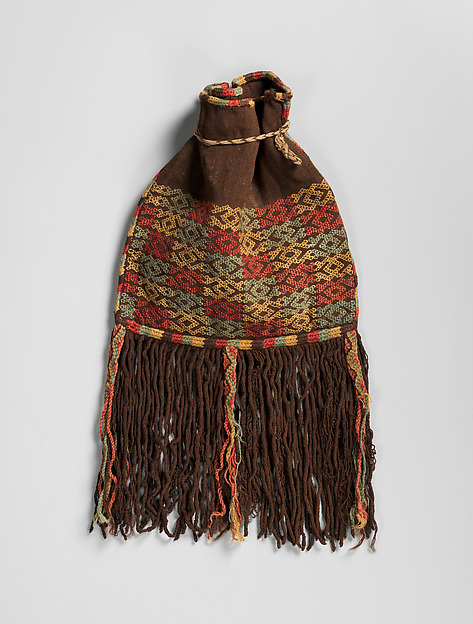 Embroidered bag with fringe