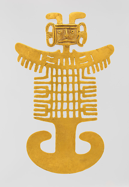 Costumed figure pendant