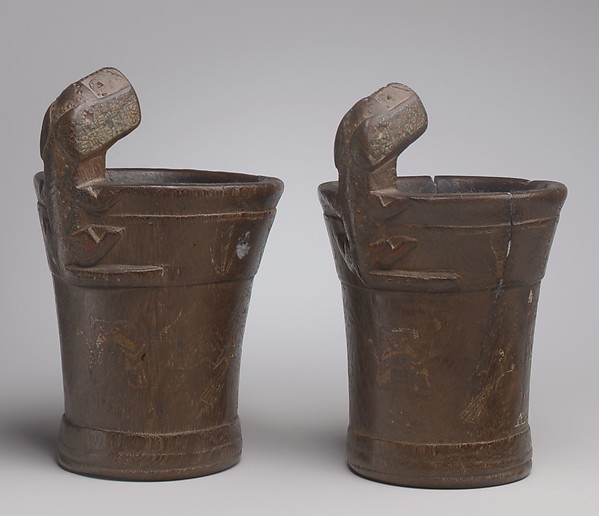 Pair of Keros with Carved Feline Handles by an unrecorded maker, The Metropolitan Museum of Art