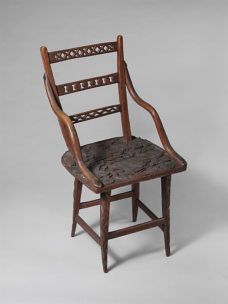 Chair by Omada (sword bearer and wood carver) association member(s), The Metropolitan Museum of Art
