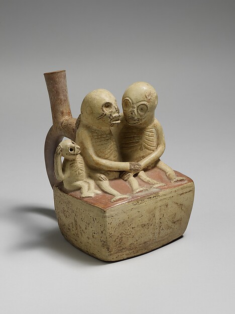 Bottle, Skeletal Couple with Child by an unrecorded maker, The Metropolitan Museum of Art