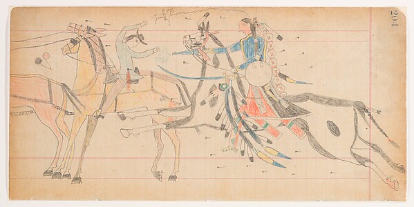 Indian Killing White Man (Vincent Price Ledger)