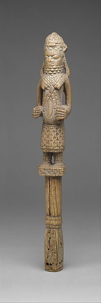 Ìgbèsànmwà (ivory- and wood- carving guild) artists, Idiophone with an ọ́bà