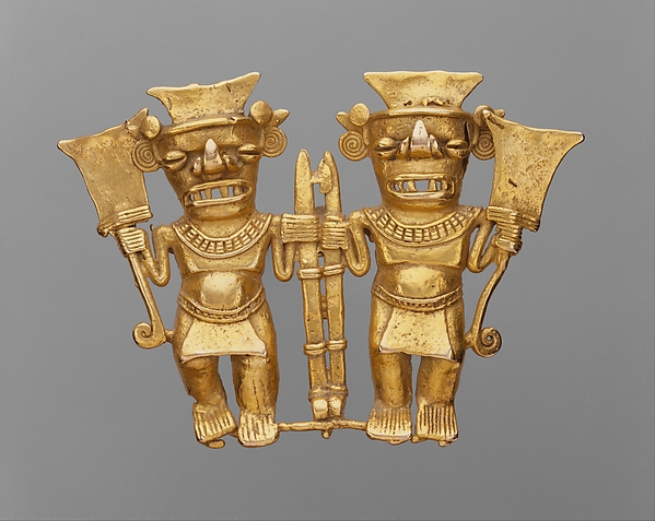 Double Bat-Head Figure Pendant, 11th–16th century