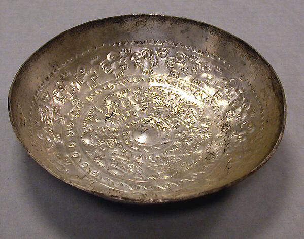 Pair of bowls with repoussé work