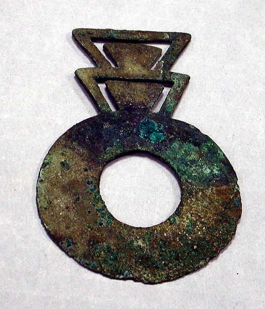 Copper Disk Ornament with Triangles by an unrecorded maker, The Metropolitan Museum of Art