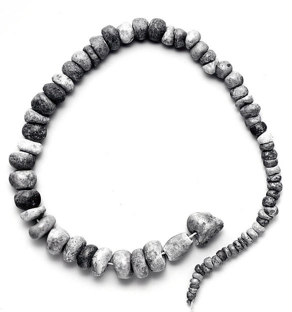 Necklace of stone beads