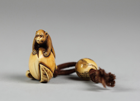 Image for Netsuke of Monkey on Peach