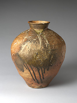 Pail‑shaped freshwater jar (Onioke mizusashi) - Japan - Muromachi