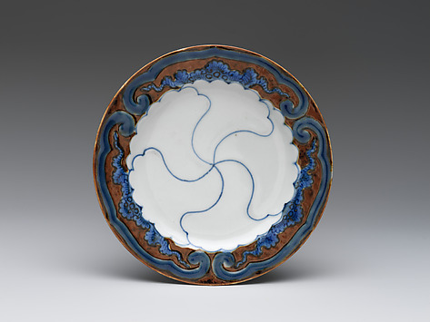Small Dish (Kozara) with Three Jars - Japan - Edo period (1615