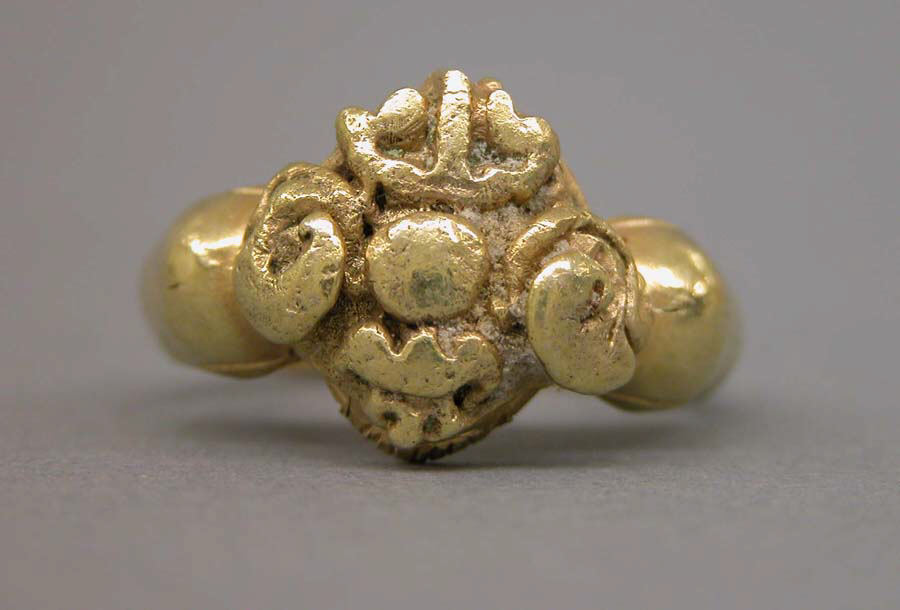 Ring with Stylized Ram's Head on Bezel | Indonesia (Java) | Central ...