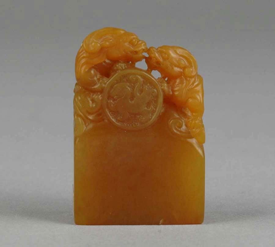 Square Seal with Knob In the Shape of Three Felines | China | Qing ...