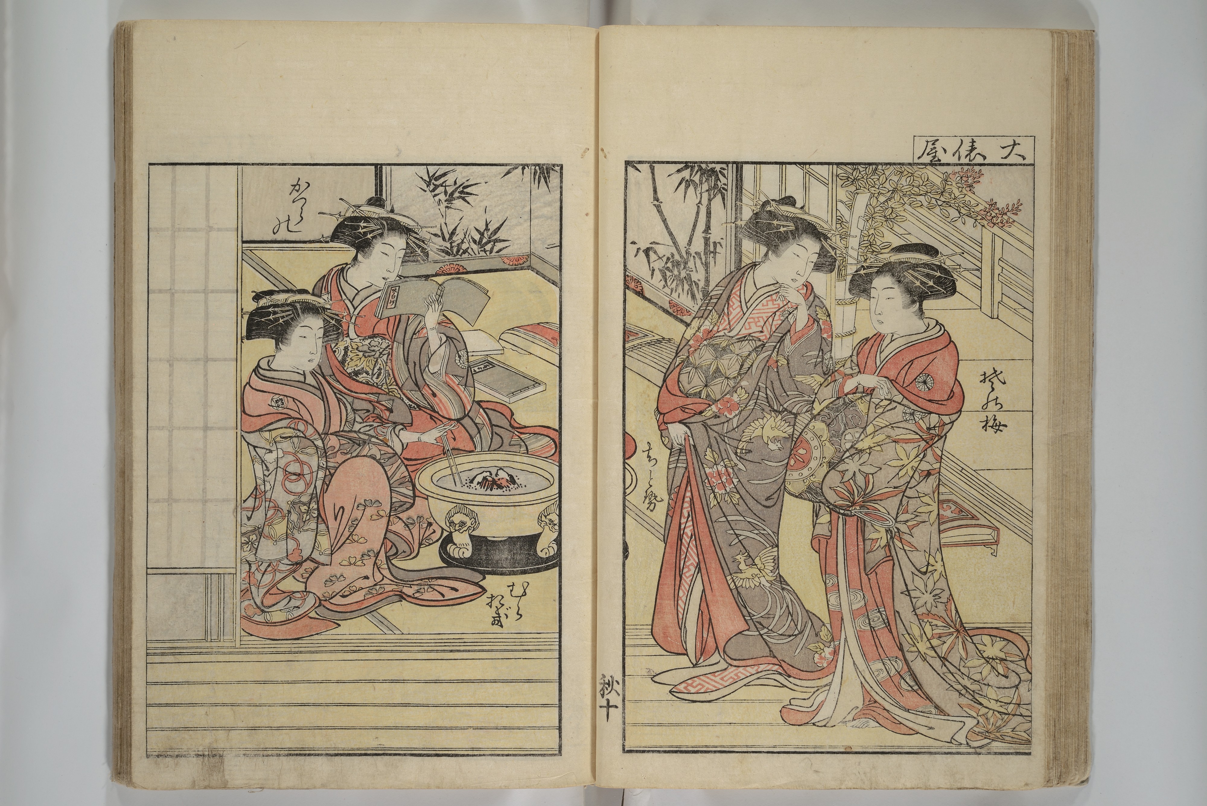 Katsukawa Shunshō 勝川春章 | Mirror of Yoshiwara Beauties (Seirō 