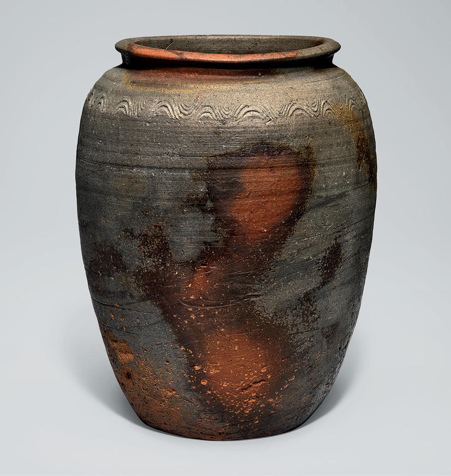 Widemouthed jar (kame) with wave pattern | Japan | Momoyama period ...